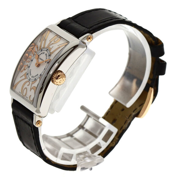 Frank Muller 902RELSTG Long Island Watch Stainless Steel Leather Ladies - Picture 2 of 11